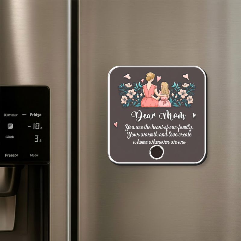 Personalized Dear Mom Musical Fridge Magnet Rechargeable Magnet with Speaker Mother’s Day Gift for Mom